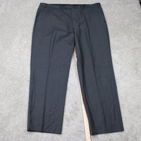 LAUREN Ralph Lauren Dress Pants Mens 42x32 Gray 100% Wool Flat Front Straight - Picture 3 of 11